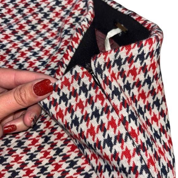 Free People Rudy Houndstooth Flared Cropped Stretch Trousers Women’s 4 Preppy - Picture 6 of 12